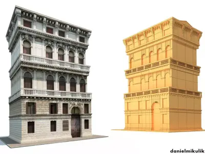 Aparmtnet House 162 Low-poly 3D model