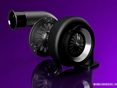 Turbocharger turbo 3D model