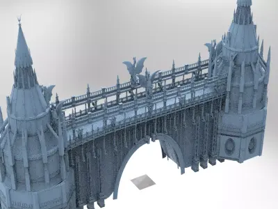 Crystal Snake mountain Bridge 1 3D model