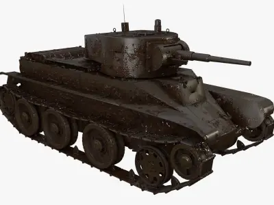 Battle Worn Tanks BT-7 3D model