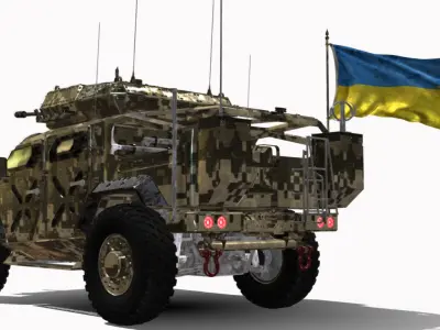 THUNDER A1 4X4 UCRANIA Low-poly 3D model