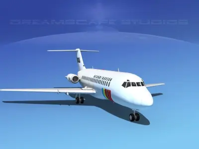 Douglas DC-9-20 SAS 3D model