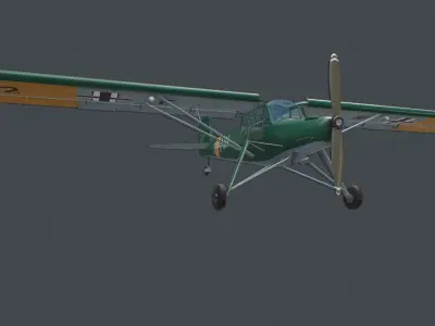 Fieseler Fi 156 Storch Low-poly 3D model
