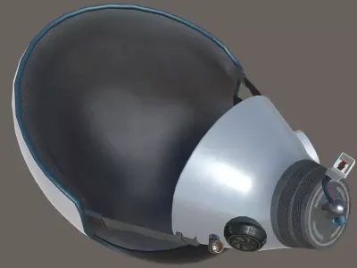 Flight Helmet Low-poly 3D model
