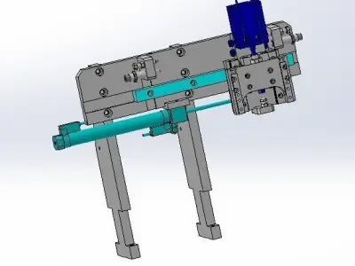 XZ two axial pneumatic manipulator 3D model