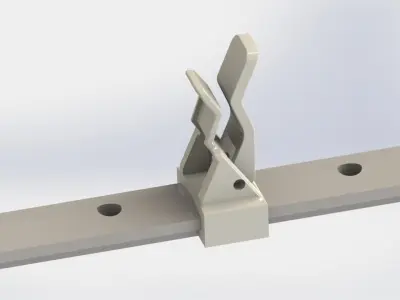 Wall mount clamp 3D model