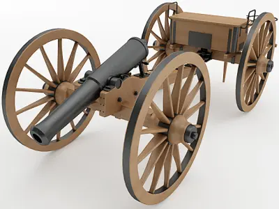 Napoleon M1841 6 Pounder Collection 3D model