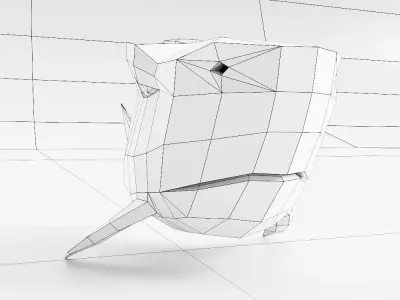 Small shark Fish low poly 3d model  Low-poly 3D model