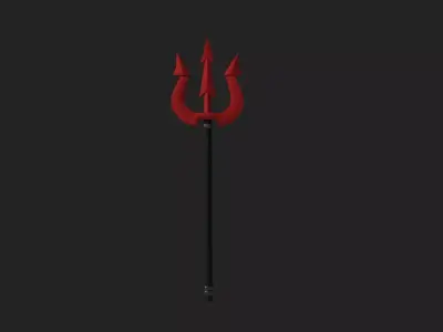 Devil Trident Low-poly 3D model