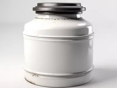 Aged Gas Mask Filter Canister 3D model