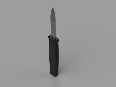 Cheap Spring Knife - Game Ready Free low-poly 3D model
