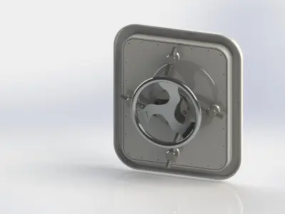 Weathertight Marine Hatch white painted Free 3D model