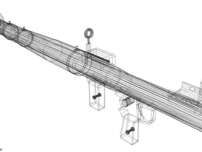 Rocket Launcher - Shoulder-fired - RPG 3D model