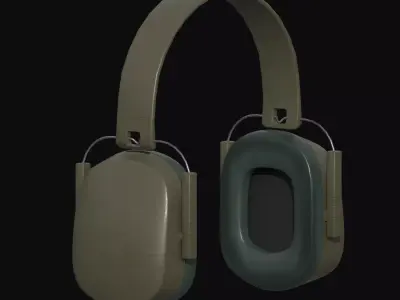  Ear  Defenders RACAL Low-poly 3D model