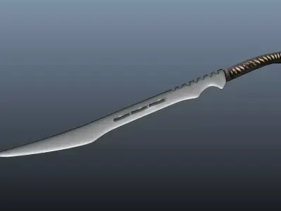 Dagger knife Low-poly 3D model