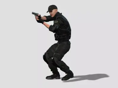 SWAT Commando Character 3D model