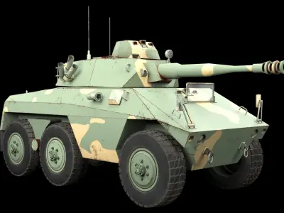 EE-9 Cascavel Free low-poly 3D model