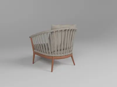 Armchair with Straps 3D model