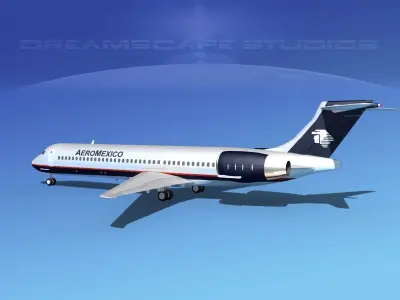 McDonnell Douglas MD-87 Aero Mexico 1 3D model
