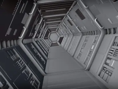 Space Station Corridor 3D model