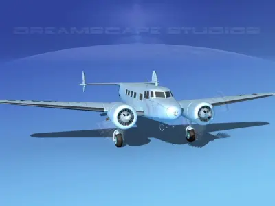 Lockheed L10 Electra Continental 3D model