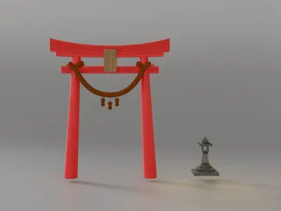 Torii Gate 3D model