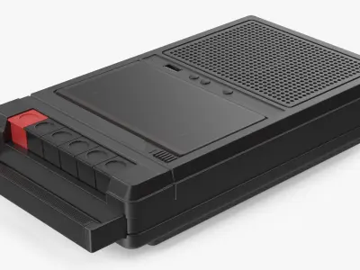 Electronic Cassette Deck Recorder 3D model