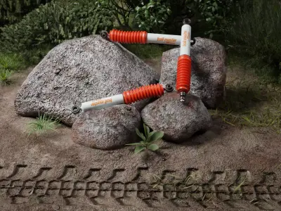 Trail Master Shock Absorber Low-poly 3D model