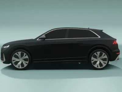 Audi Q8 RS low poly 3D model Low-poly 3D model