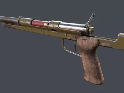 12 gauge profile shotgun Low-poly 3D model