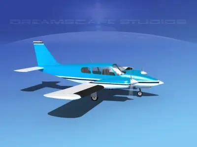 Piper PA-34 Seneca V04 3D model