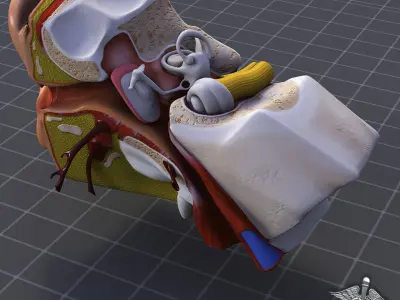 Ear Anatomy 3D model