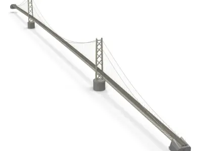 Akashi Kaiky Bridge 3D model
