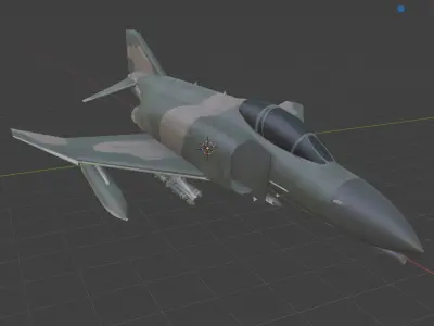 jet f4 Low-poly 3D model