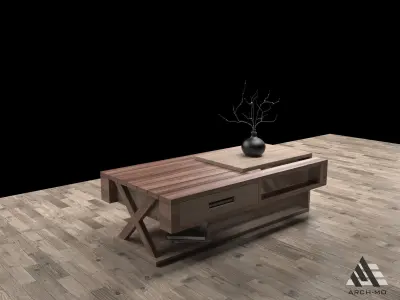 Coffee table 06- furniture Free low-poly 3D model