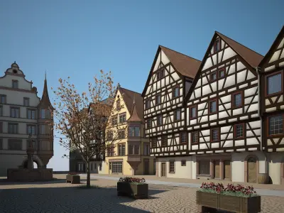 Medieval Village 3D model