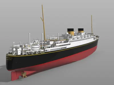 MV BRITANNIC 1930 last White Star liner in service 3D print model