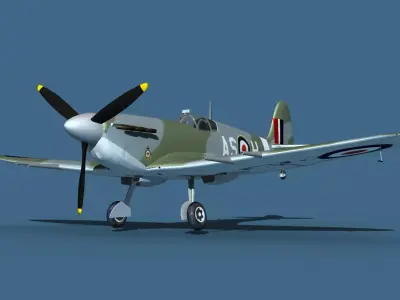 Supermarine Spitfire MkVI V01 3D model