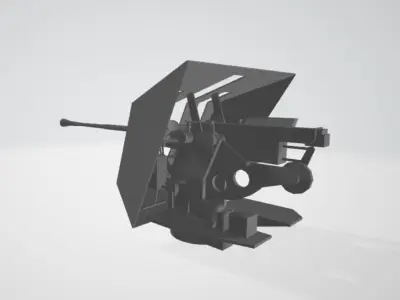 German Flak AA Gun 3D print model