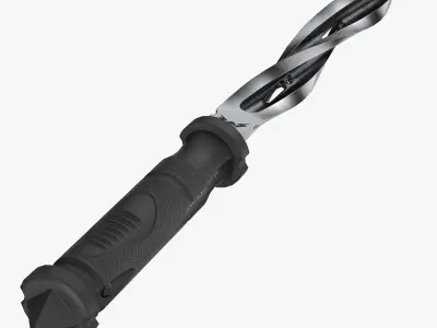 Combat knife Low-poly 3D model