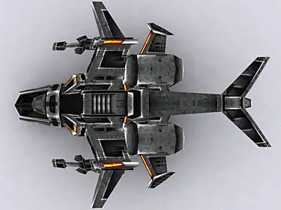 3DRT - Sci-Fi Airspace - Heli Scout 04  Low-poly 3D model