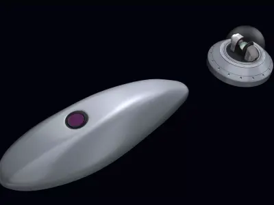 J-MUSIC futuristic device with light 3D model