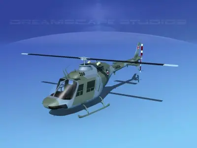 Bell OH-58B Canadian Army 1 3D model