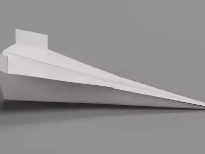 Paper Plane V2 Low-poly 3D model