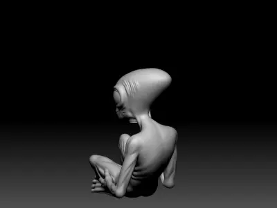 Alien Statue - 0370 3D print model