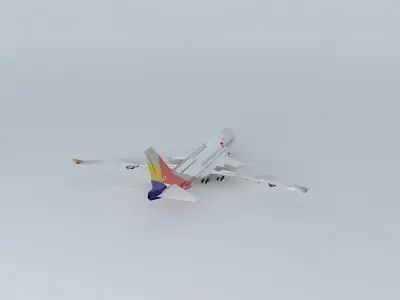 Asiana Airlines Boeing 747-400 Free 3D model