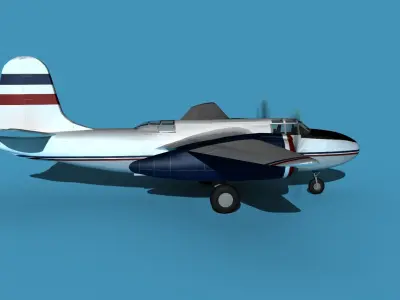 Douglas A-20G Havoc Civil Version V02 3D model