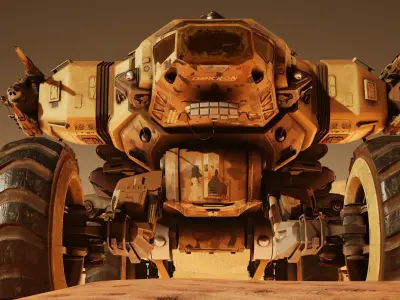 Mars Rover Low-poly 3D model