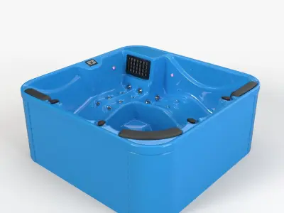 Hot Tub with 4K PBR Textures Low-poly 3D model