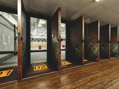 Gun Ranges Room Low-poly 3D model